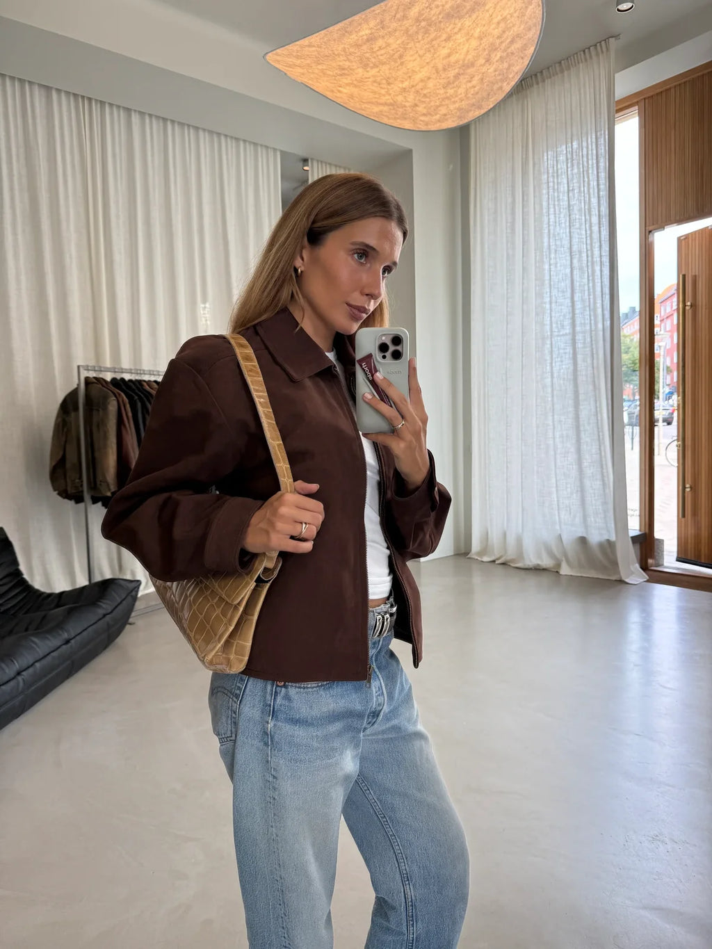 Hypercoat Women's Light Brown Nubuck Jacket