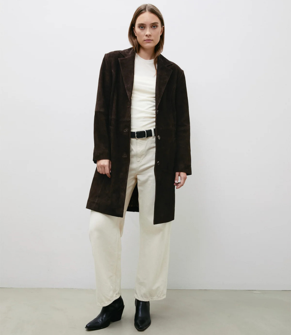 Hypercoat Women's Brown Suede Coat