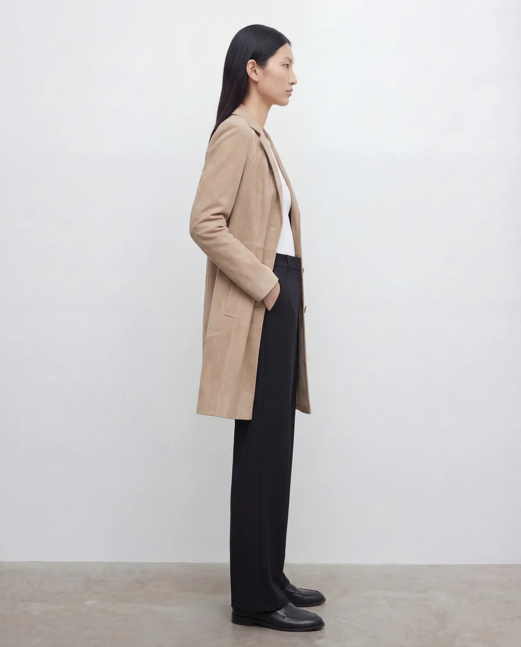 Hypercoat Women's Beige Suede Coat